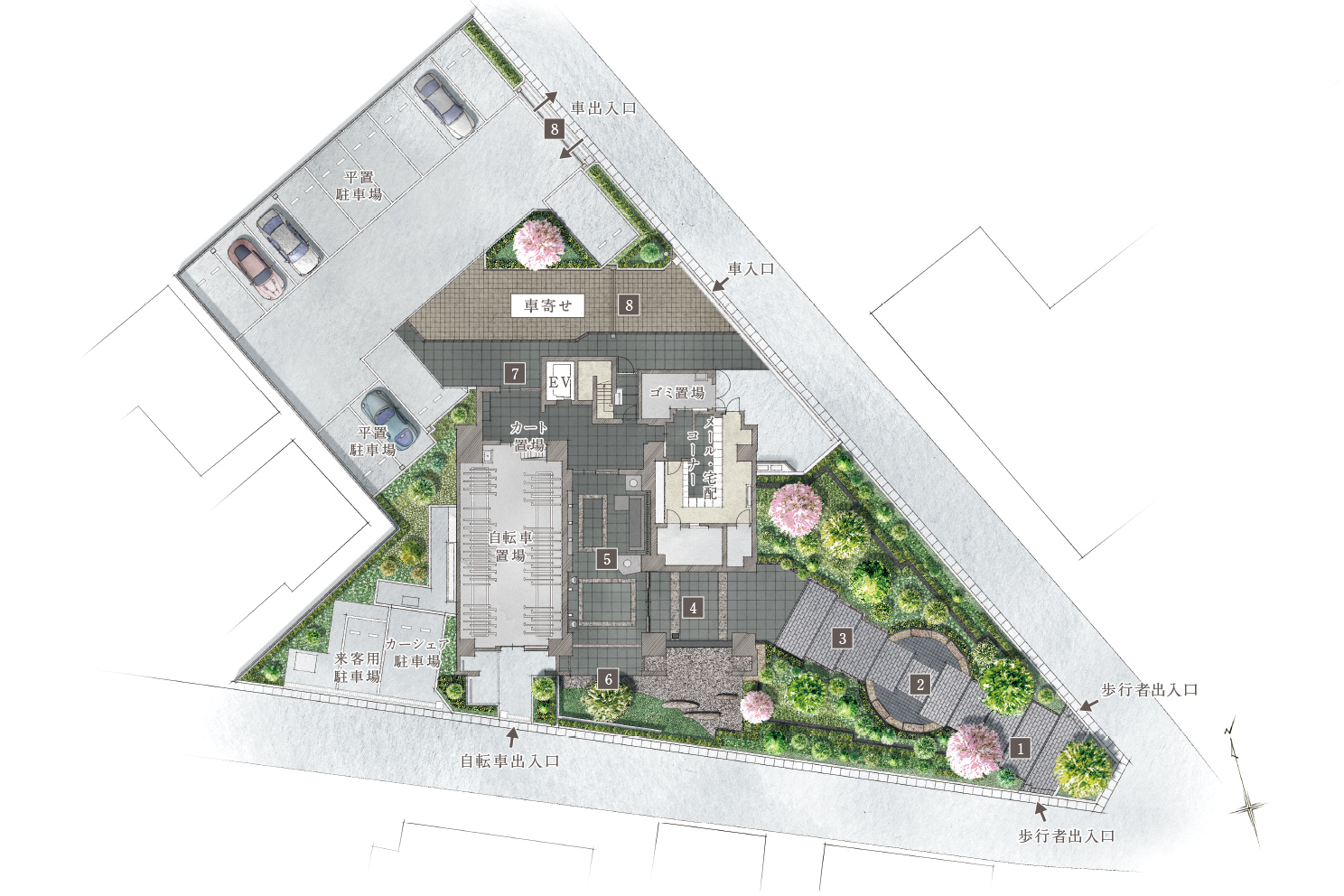 敷地配置イメージイラスト