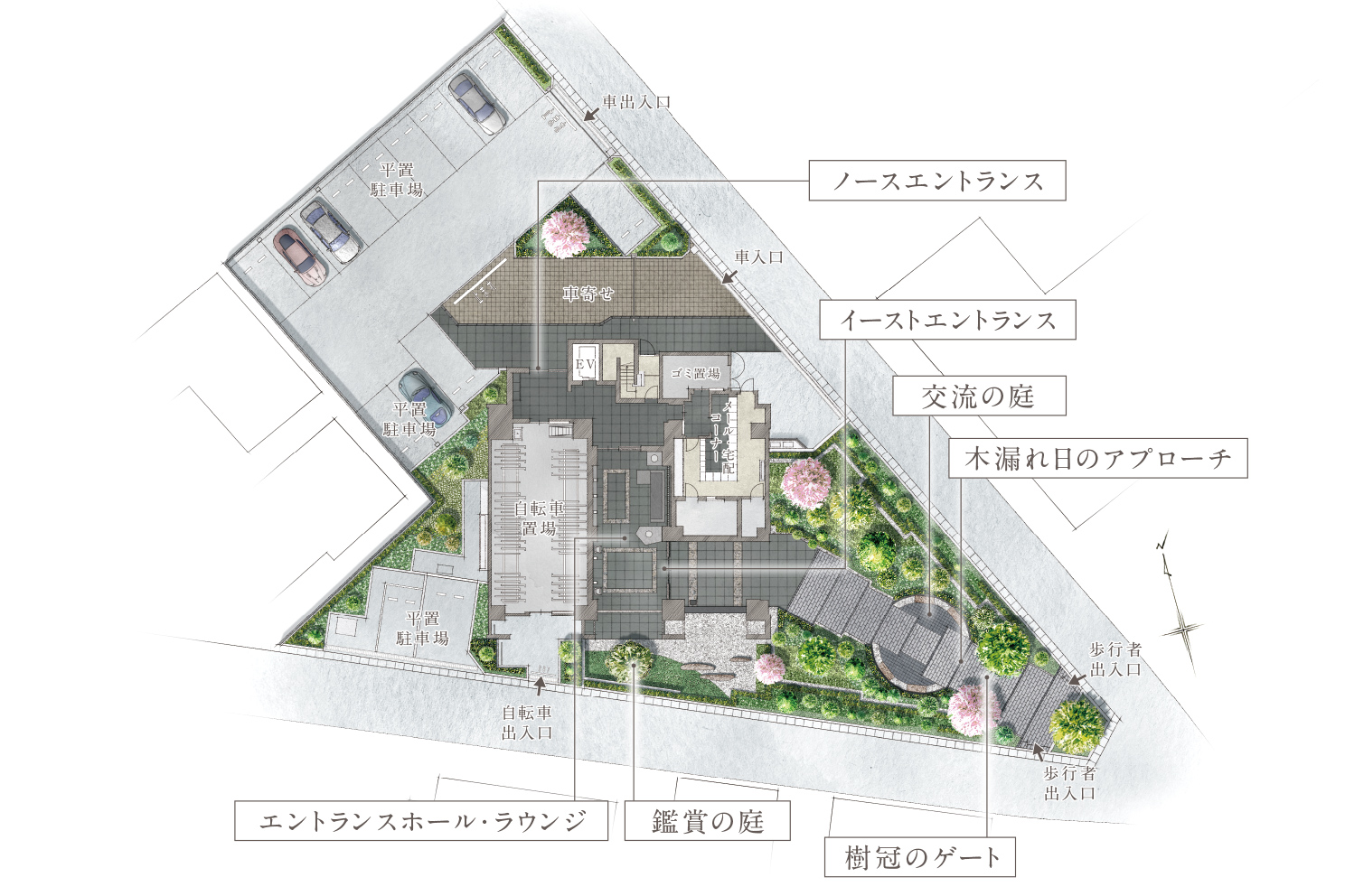 敷地配置イメージイラスト
