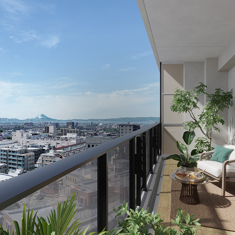 バルコニー（C2タイプ）完成予想CG