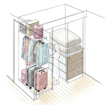 ウォークインクローゼット（A2type）イメージイラスト